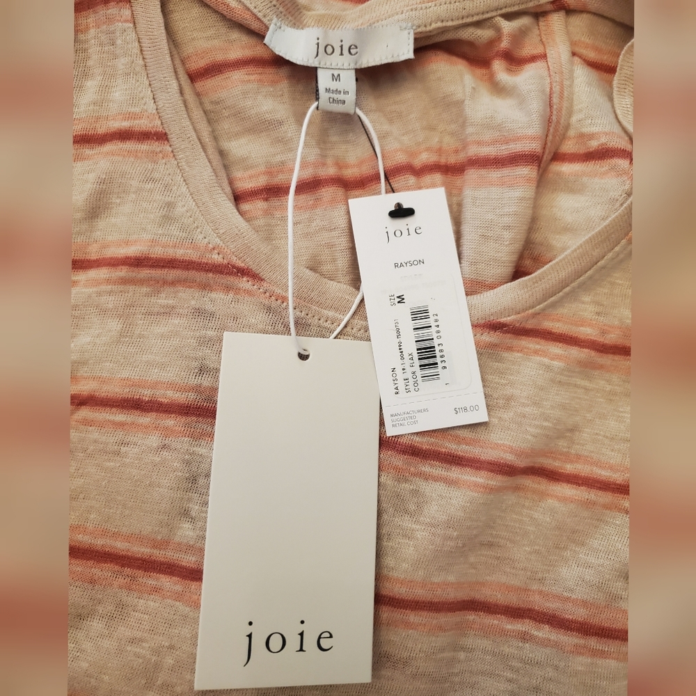 Joie Rayson Racerback Linen Tank Top in Flax - Picture 10 of 10